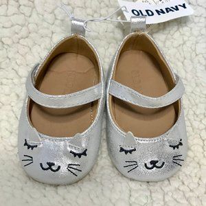 Old Navy Metallic Cat Shoes Baby 3-6M